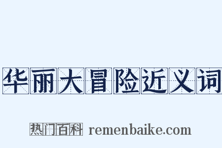 华丽大冒险近义词是什么意思的图片